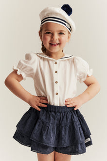 Kids' blue ruffle skirt