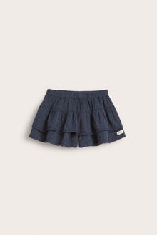 Kids' blue ruffle skirt