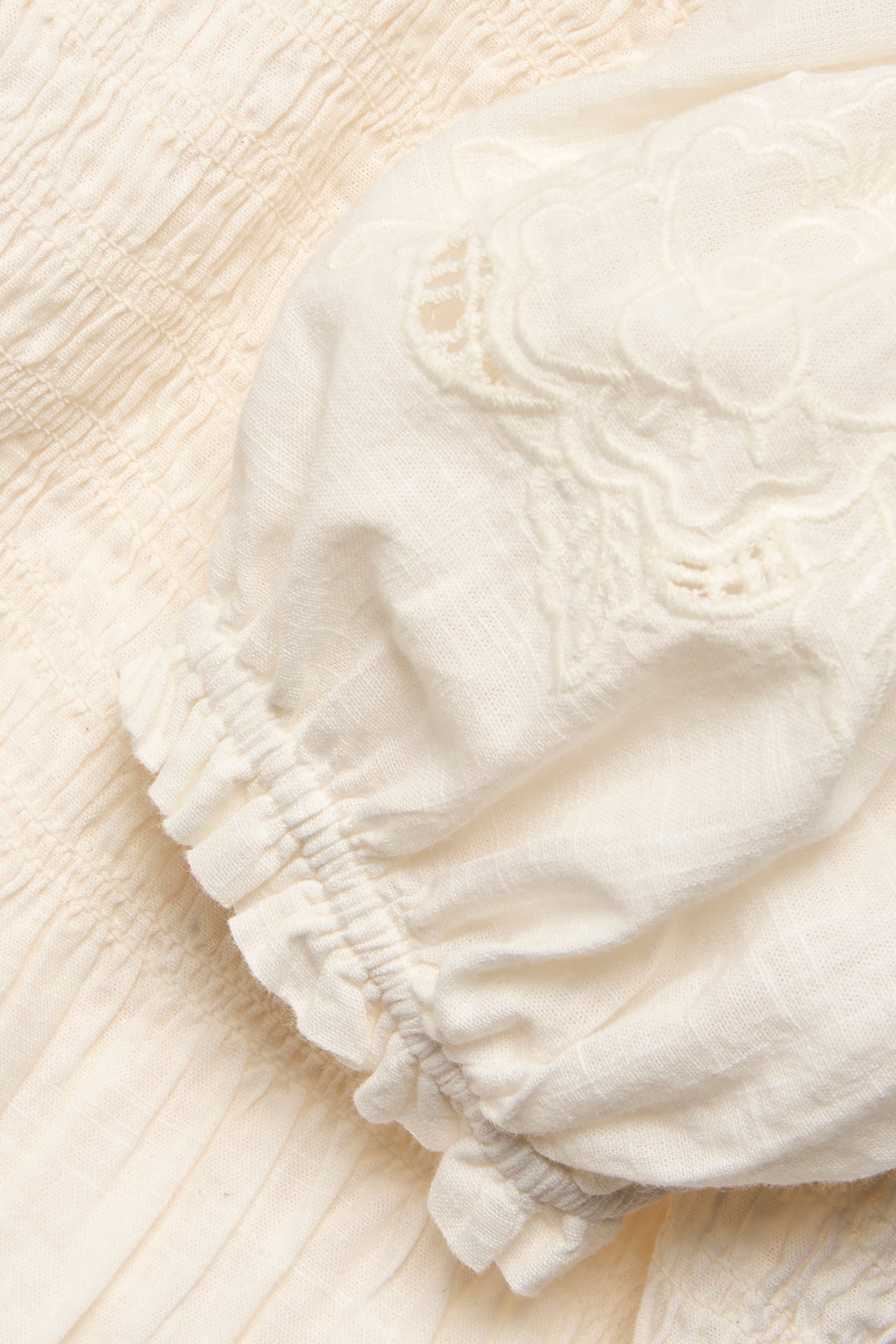 Kids white short-sleeve woven blouse