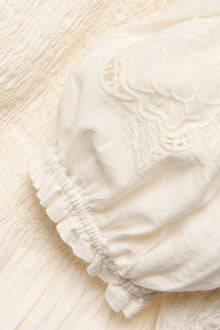 Kids white short-sleeve woven blouse