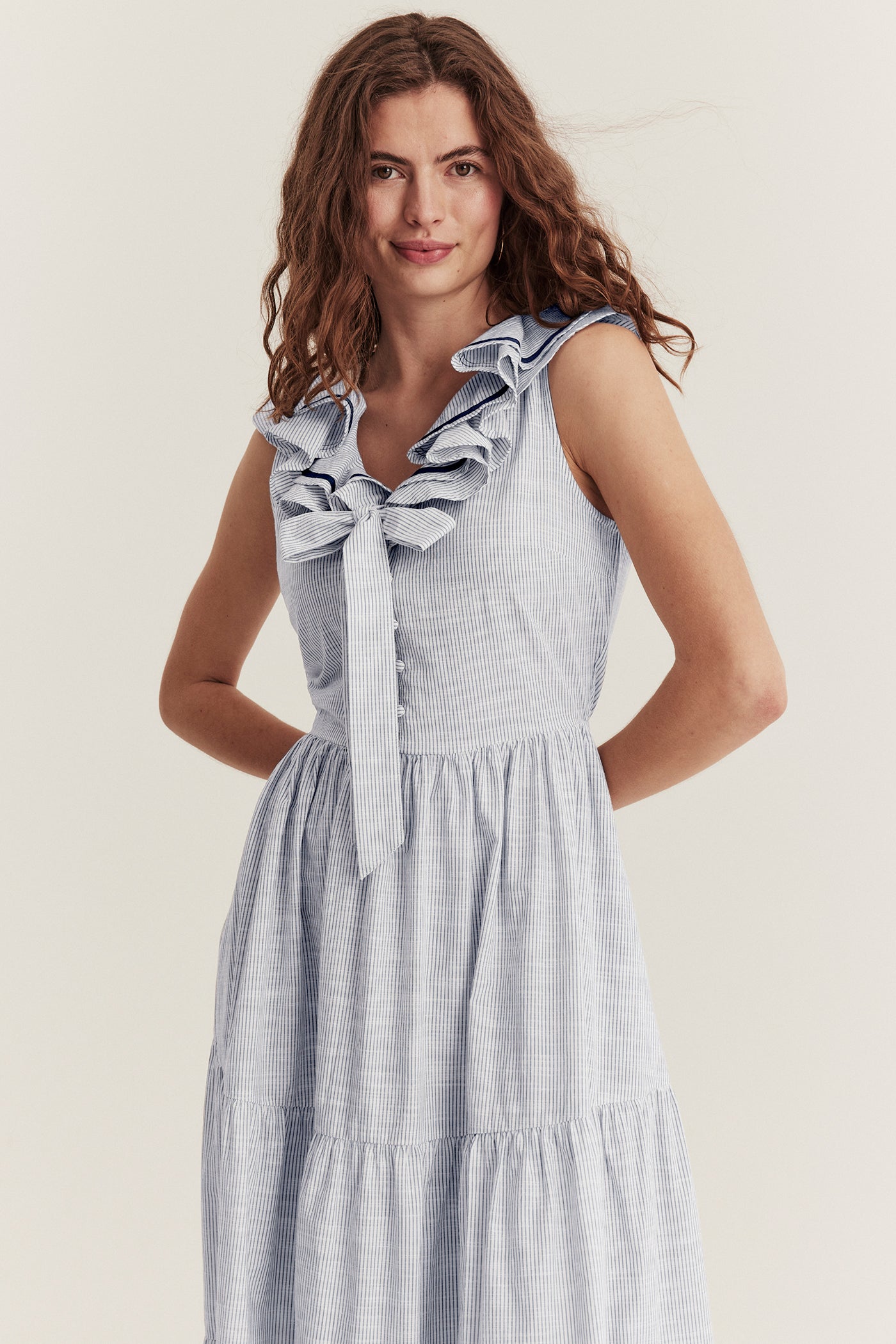 Women's blue woven dress