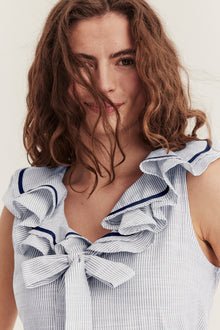 Women's blue woven dress