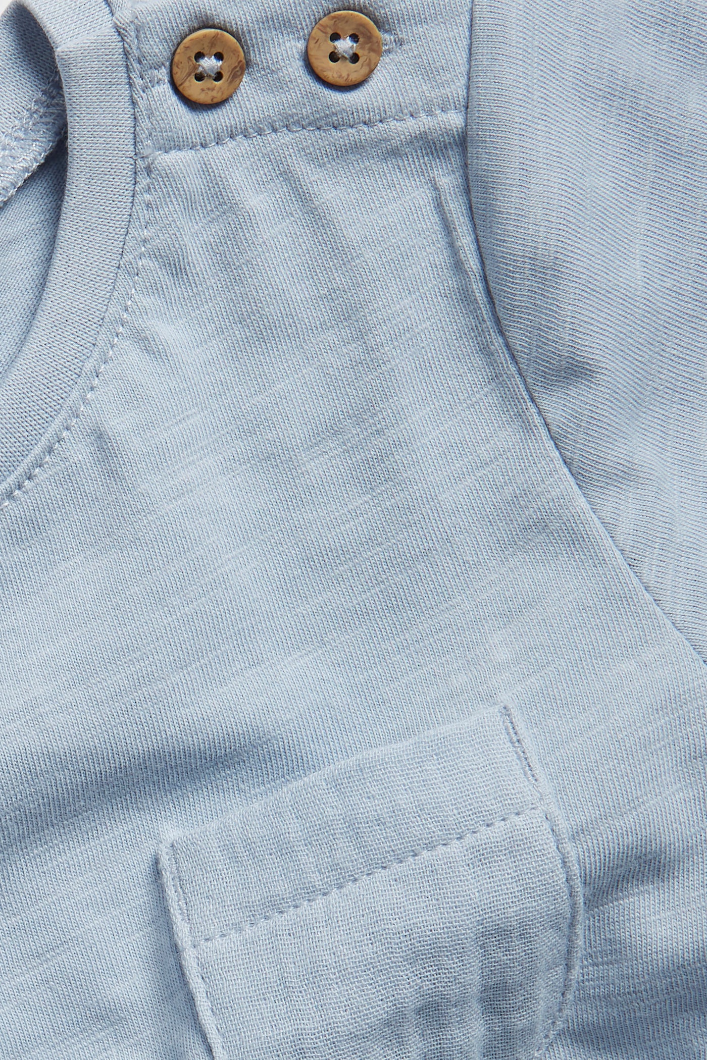 Baby blue bodysuit with chest pocket