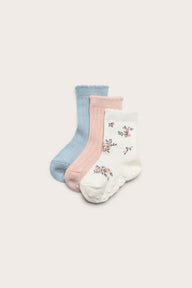 Baby multi colored socks 3pk