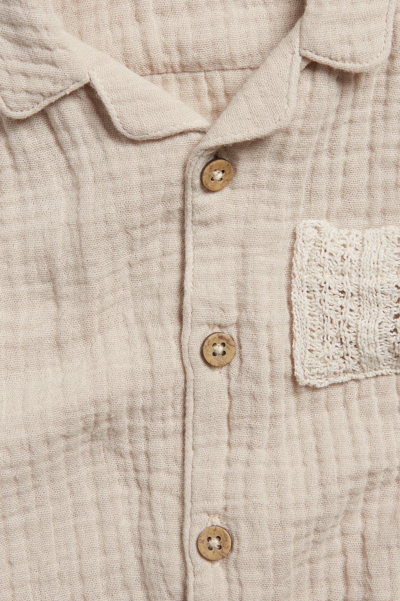 Baby beige muslin shirtbody