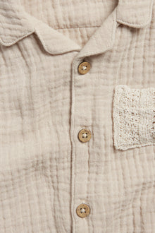 Baby beige muslin shirtbody