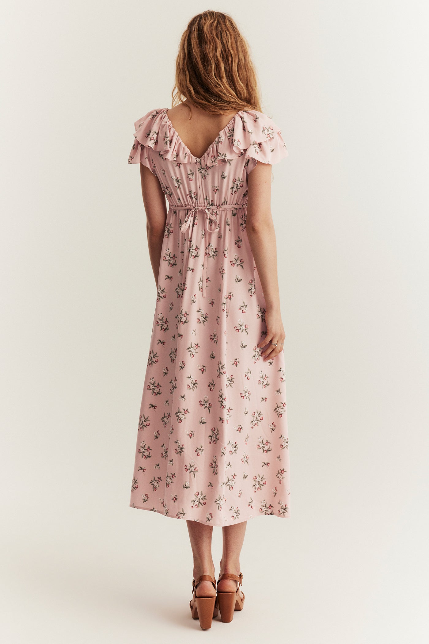 Women's pink strawberry dress