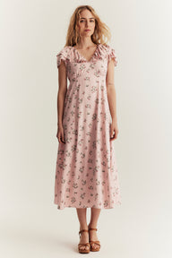 Women's pink strawberry dress