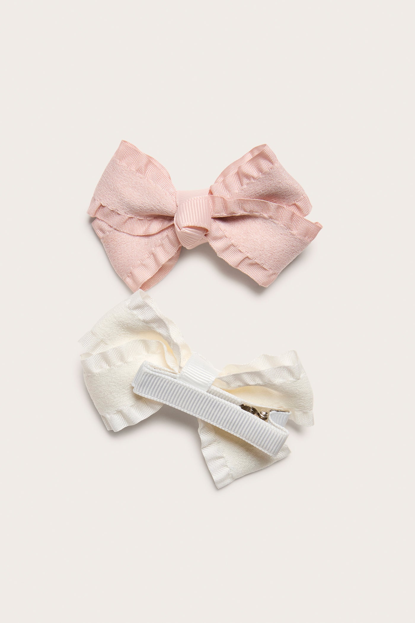Kids'  pink clip bows 2pk
