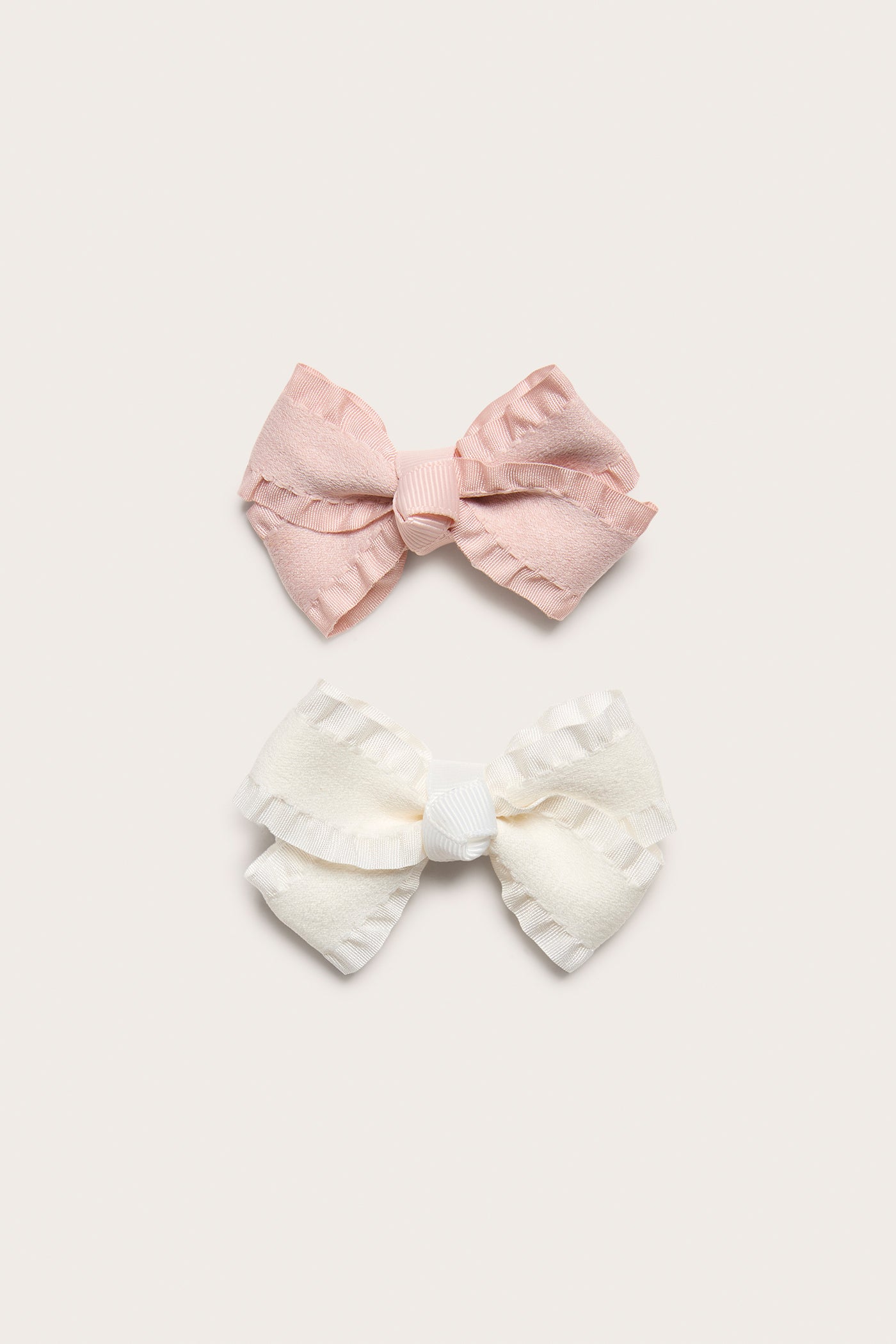 Kids'  pink clip bows 2pk