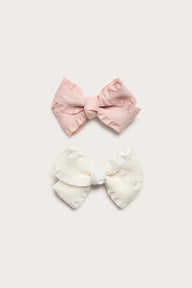 Kids'  pink clip bows 2pk