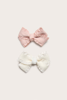 Kids'  pink clip bows 2pk