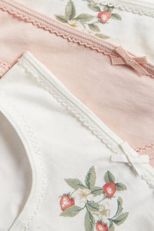 Kids' white strawberry briefs 3-pack
