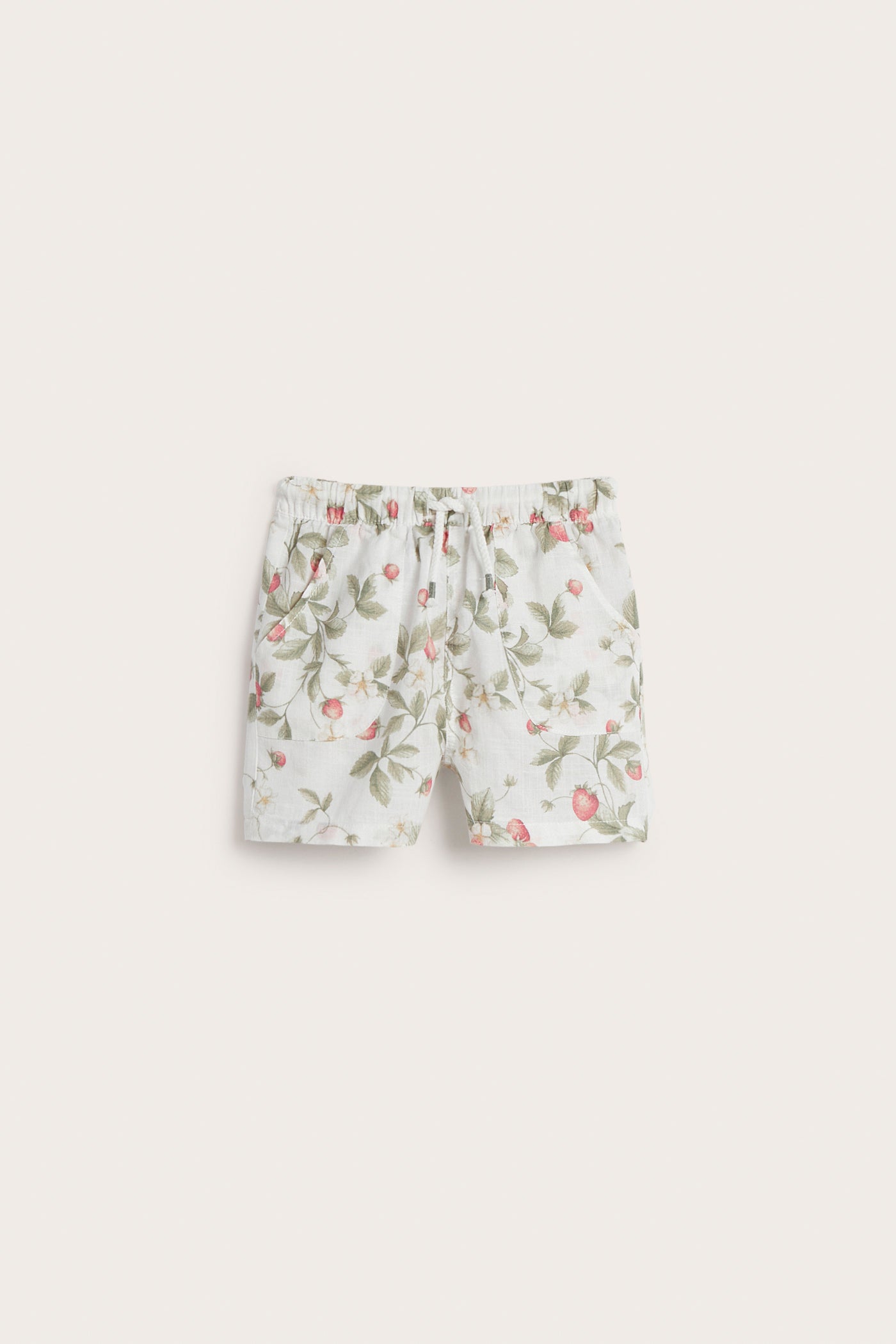 Baby white strawberry shorts