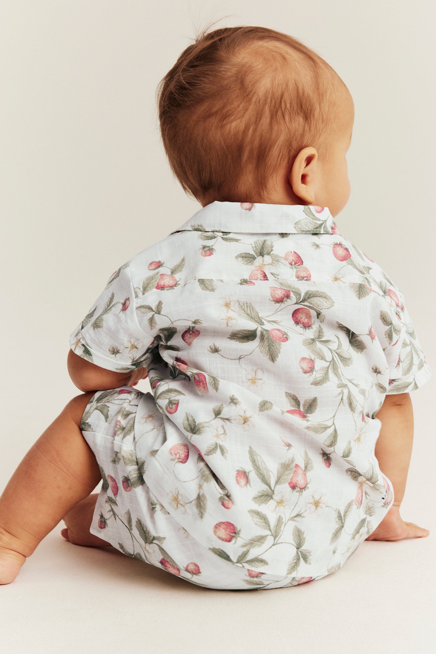 Baby white strawberry shirt