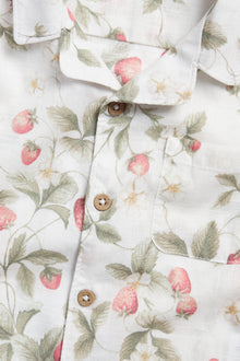 Baby white strawberry shirt