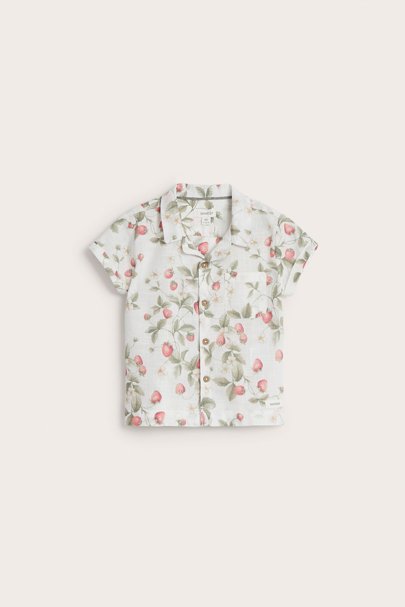 Baby white strawberry shirt