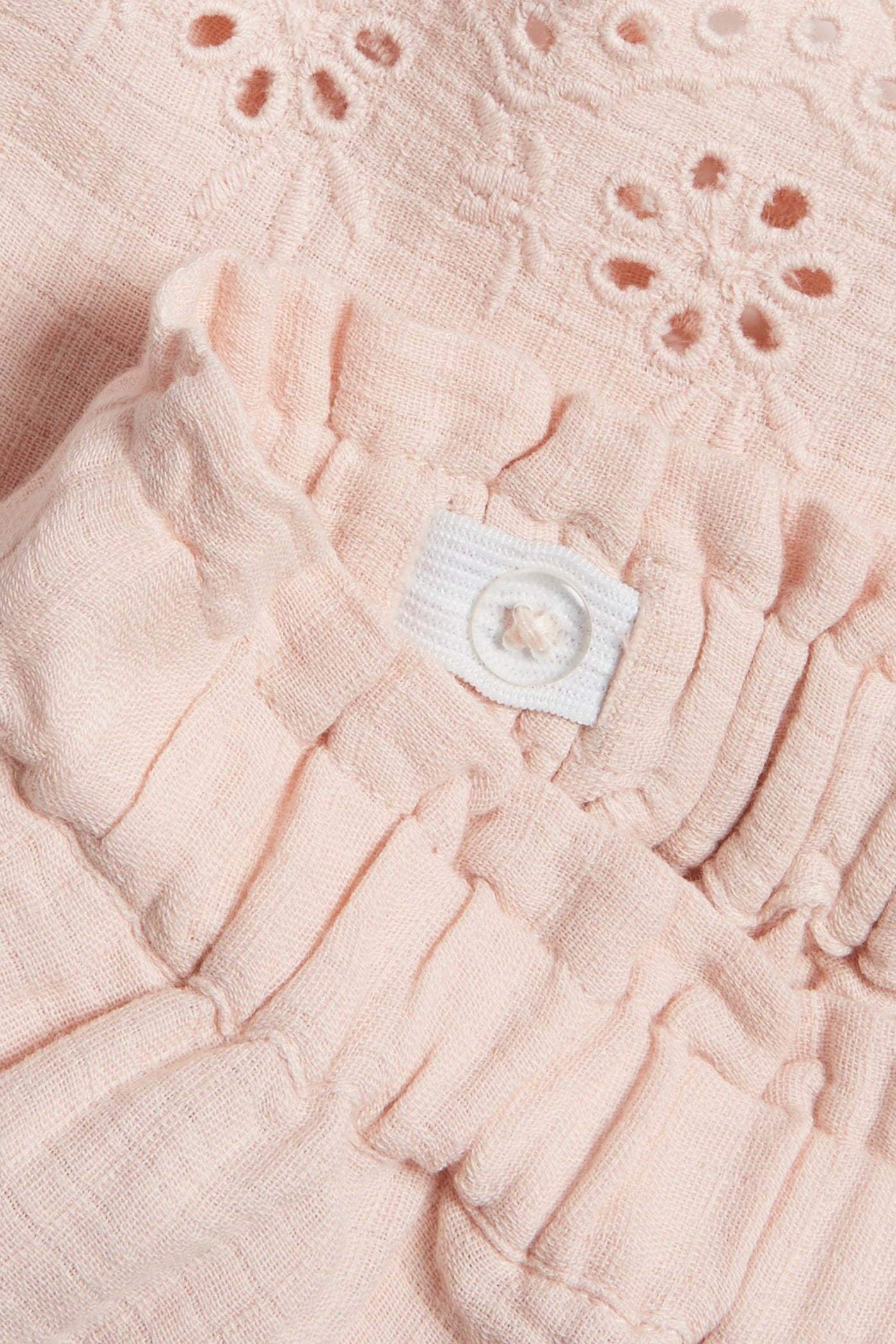 Kids' pink embroidered shorts