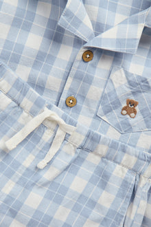 Baby & kids' blue checked pyjamas