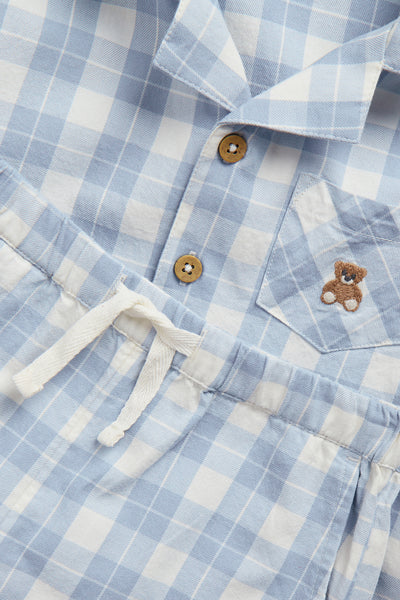 Baby & kids' blue checked pyjamas