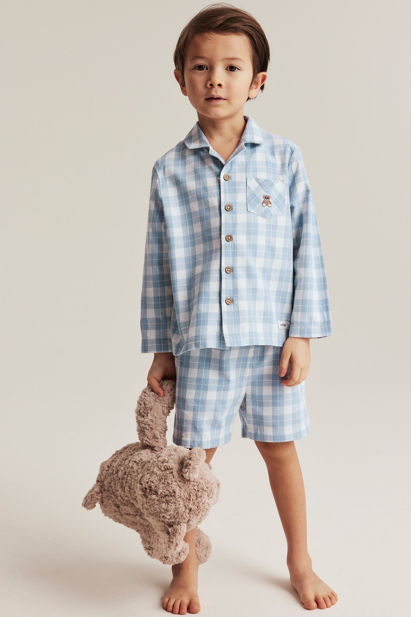 Baby & kids' blue checked pyjamas