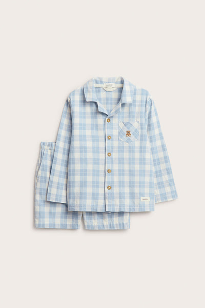 Baby & kids' blue checked pyjamas