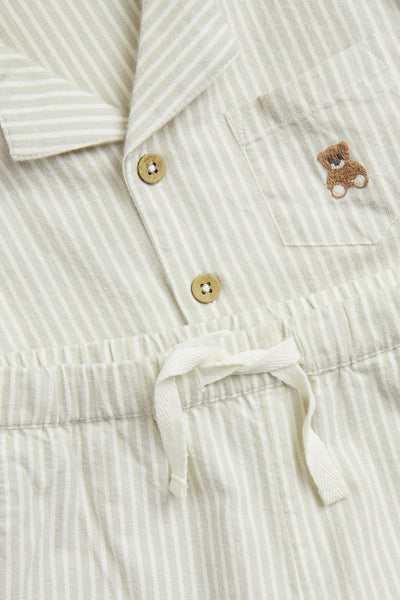 Baby & kids' green striped pyjamas