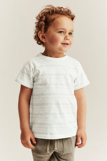 Kids' white striped t-shirt