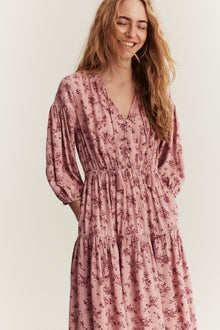 Women's pink floral dress