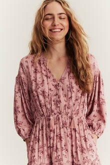 Women's pink floral dress