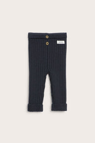 Baby blue ribbed wool leggings