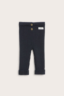 Baby blue ribbed wool leggings