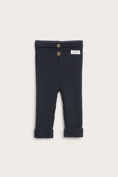 Baby blue ribbed wool leggings