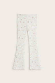 Kids' white floral trousers
