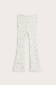 Kids' white floral trousers