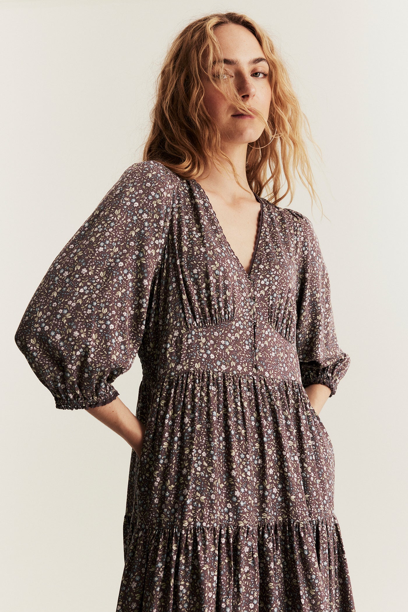 Women's lilac floral dress