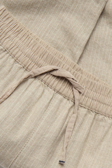 Baby beige striped woven trousers