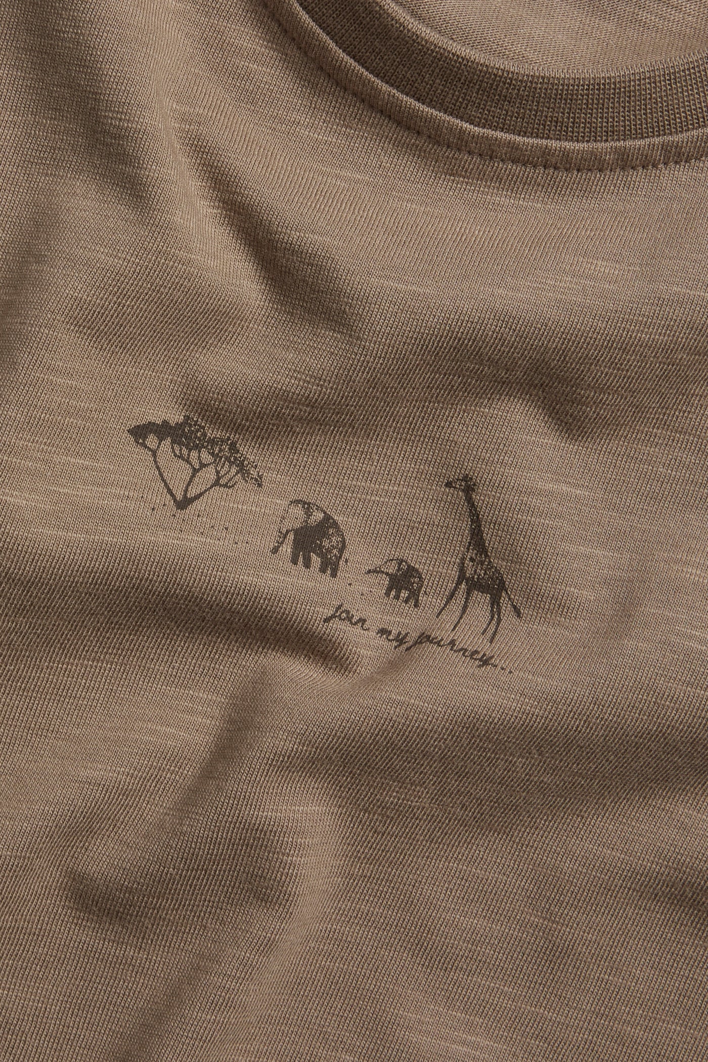 Kids' brown slub jersey t-shirt