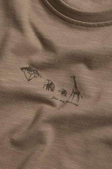 Kids' brown slub jersey t-shirt