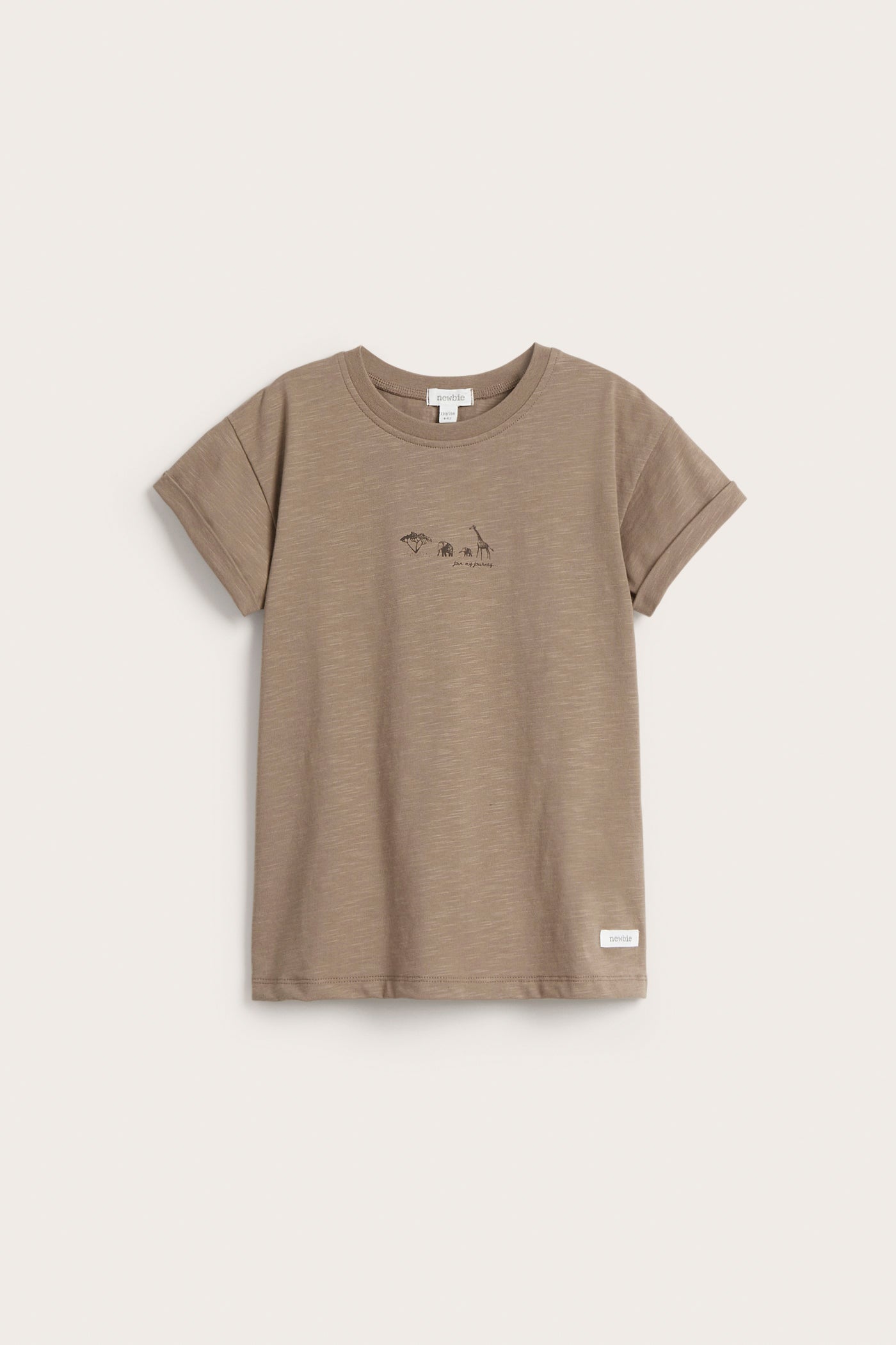 Kids' brown slub jersey t-shirt