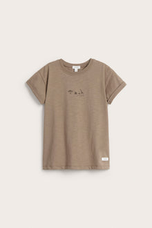 Kids' brown slub jersey t-shirt