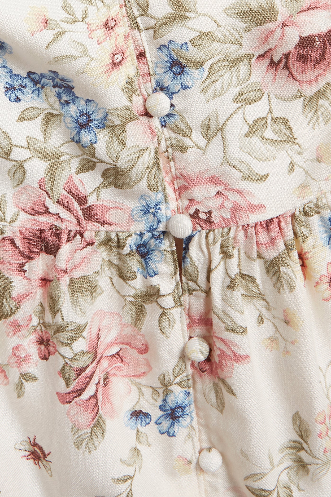 Women's white floral dress with belt