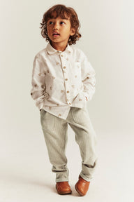 Kids´ beige herringbone trousers