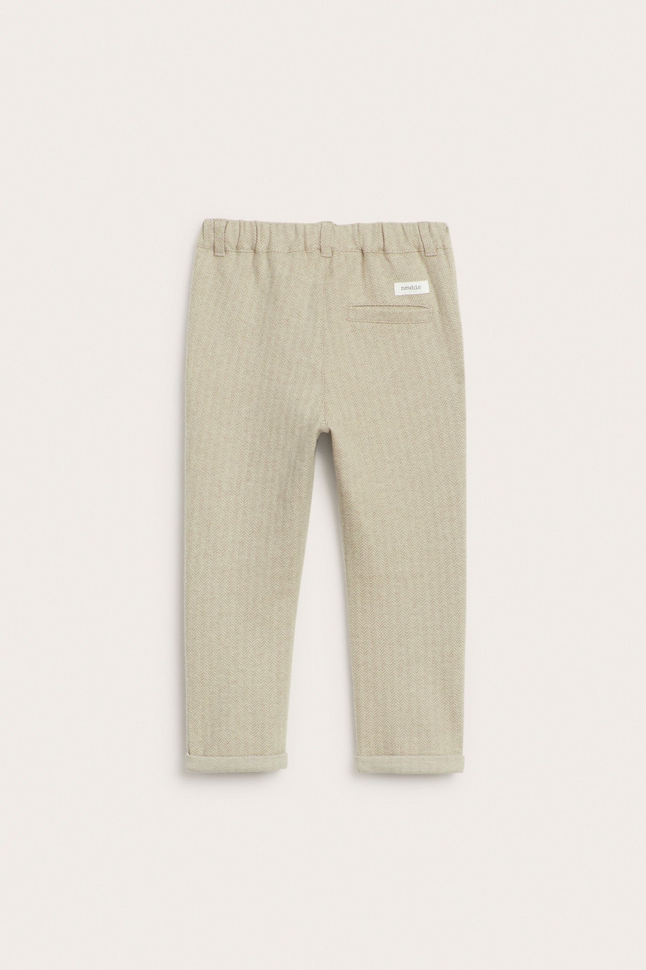 Kids´ beige herringbone trousers