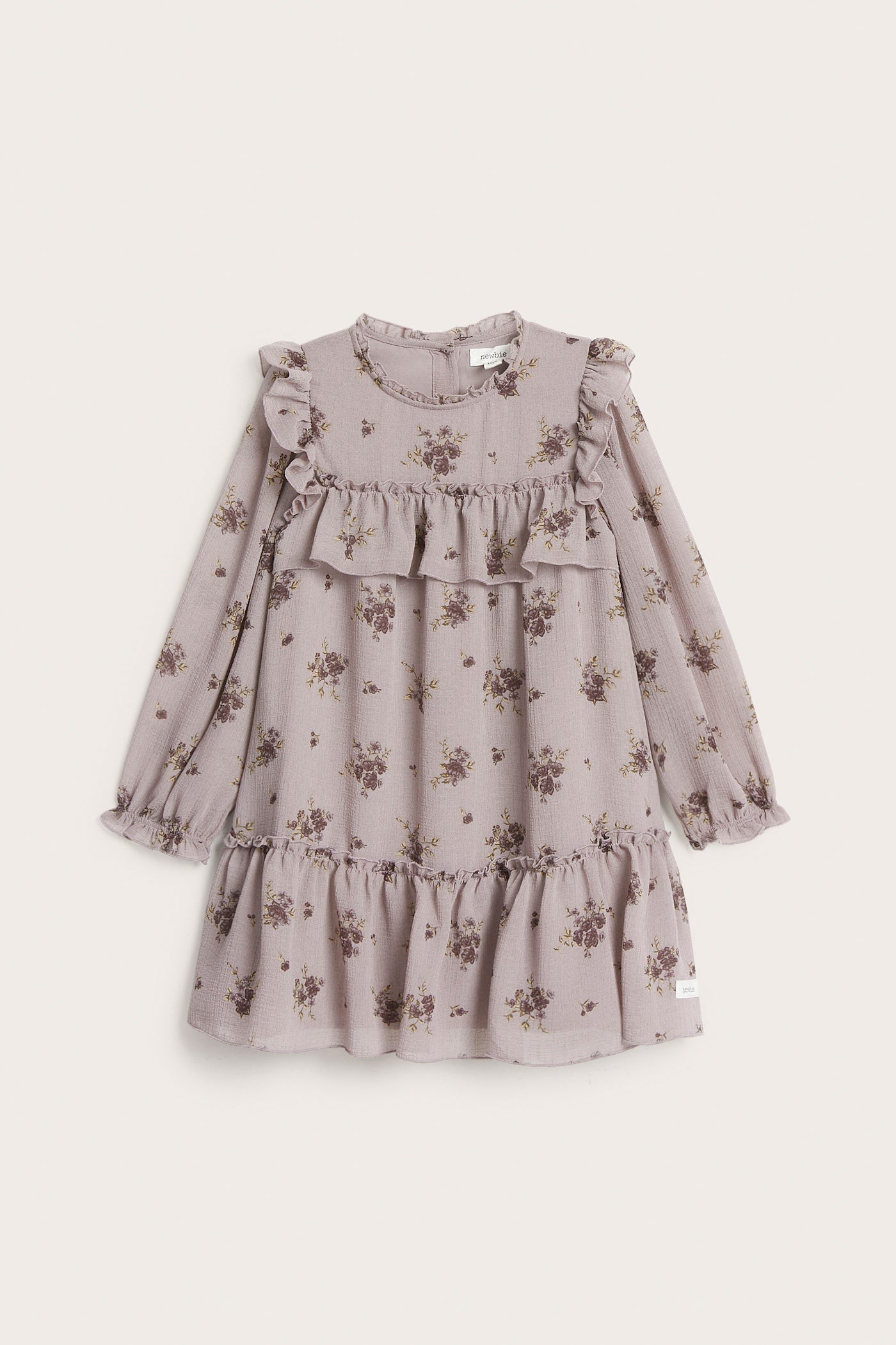 Kids lilac floral chiffon dress