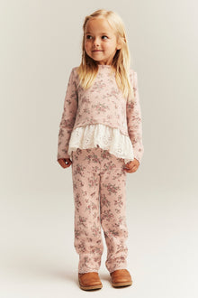 Kids' pink flared leggings