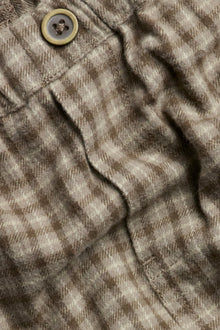 Baby brown checked twill trousers