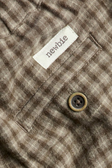 Kids brown checked twill trousers