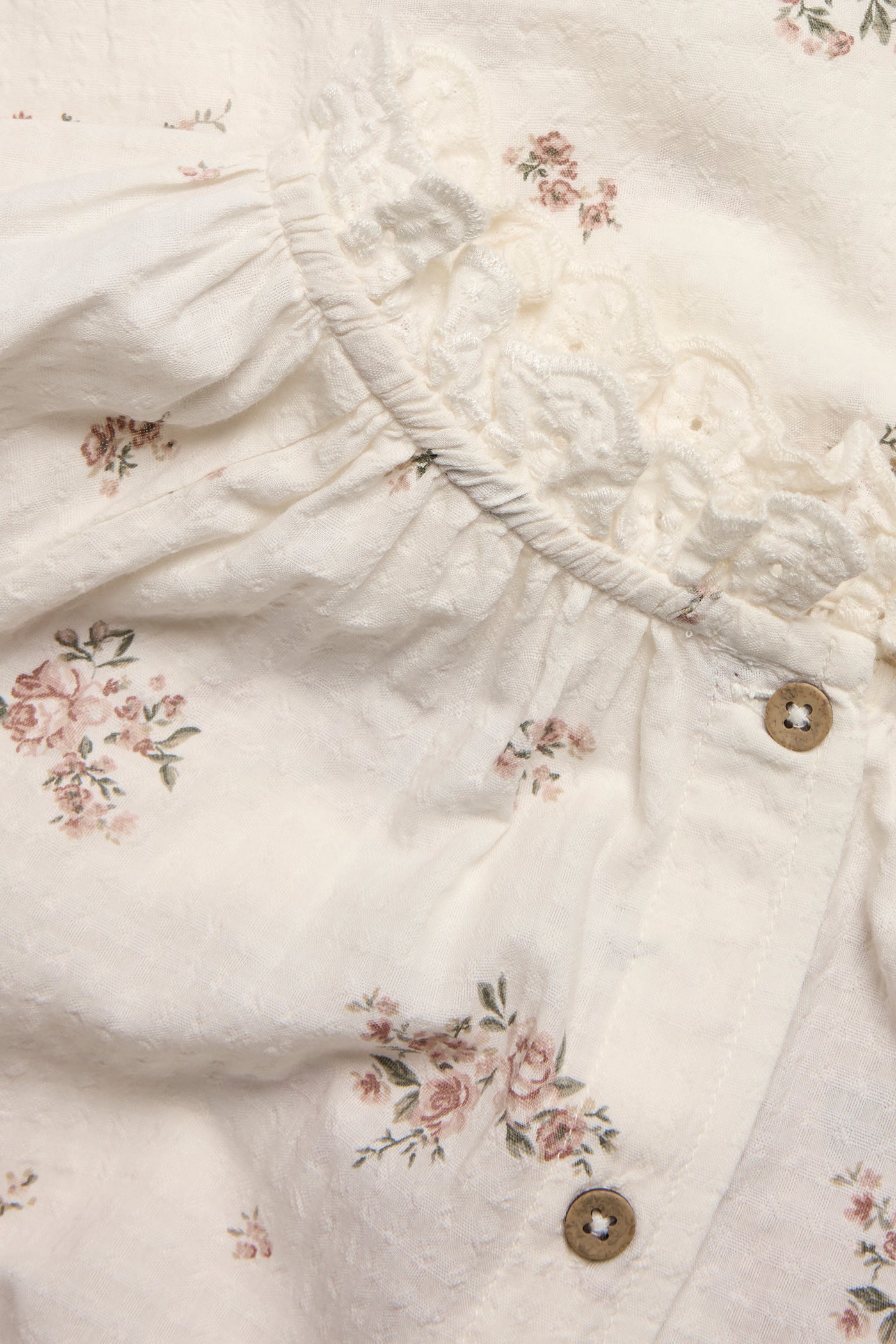 Women's white floral blouse