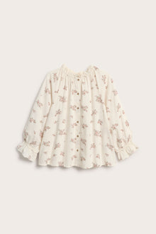 Women's white floral blouse